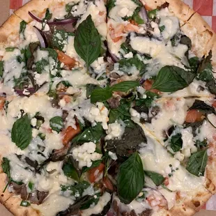 Thin crust veggi