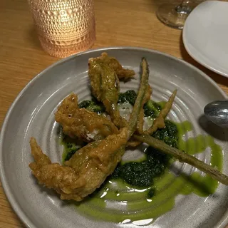 fried goat cheese squash blossom