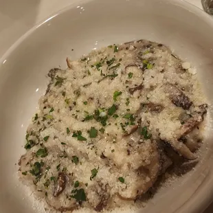 Mushroom risotto with black truffle oil