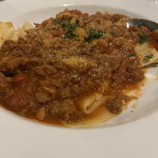 Pappardelle with bolognese sauce