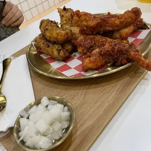 Soy garlic and sweet and spicy tenders