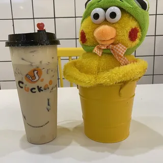 Dark Roast Oolong Milk Tea with Tapioca