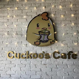 Cuckoo&apos;s Cafe sign just inside the entrance.