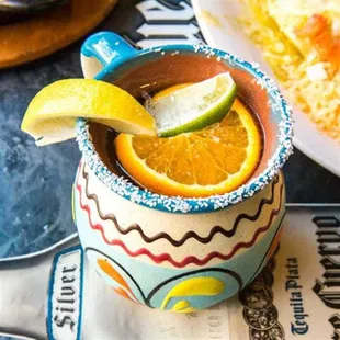 a cup of mexican food