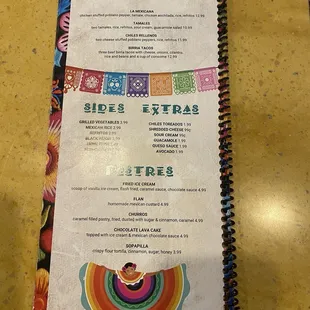 Drink menu