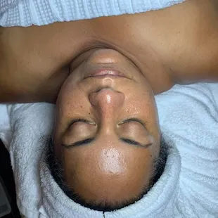 Glowing skin post facial