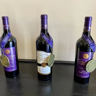 Some of their award winning wines!
