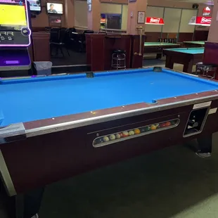 Pay by the game pool table