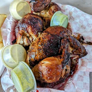 Whole roast chicken