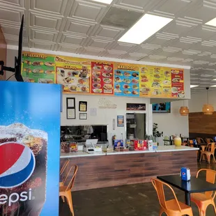 Inside the restaurant