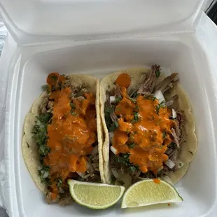 Carnitas and Asada Tacos