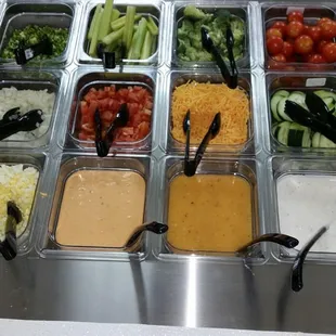 a variety of salads