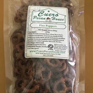 a bag of pretzels