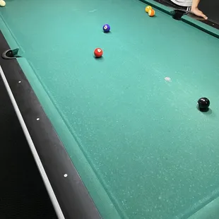 a pool table
