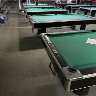 billiard tables