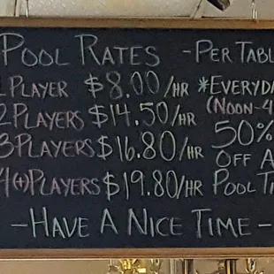 Very reasonable rates...