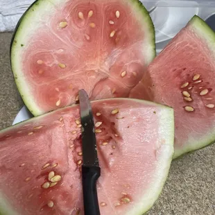 DONT NOT I REPEAT DO NOT BUY SEEDED WATERMELON FROM THEM I DROVE 50 minutes to get this tasteless unripe watermelon.