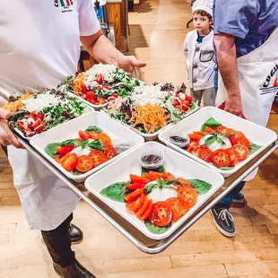 Tray of our favorite salads.