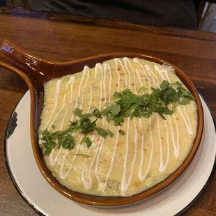Verde Chicken Enchiladas