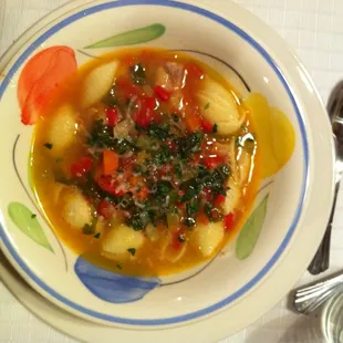 Minestrone made in our cooking class