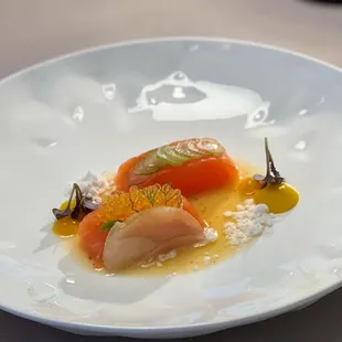 a plate of food on a table