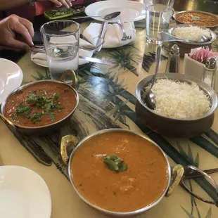 Shrimp Tika Masala, Lamb Tika Masala