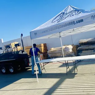 Setting up for the main event!