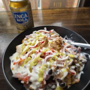 Cilantro Bowl. Inca Cola