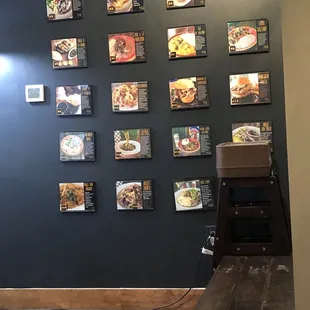 If you&apos;re not too sure what the description&apos;s are about in the menu, go to the wall and find the dish that appeal&apos;s most to you!