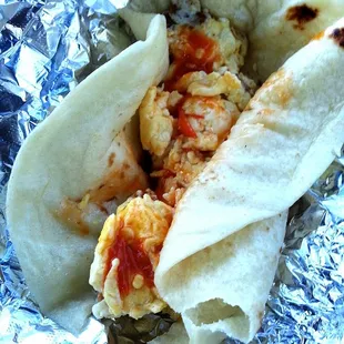 bacon &amp; egg breakfast burrito