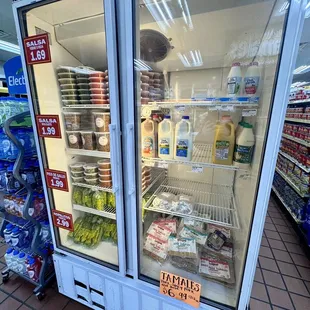 a refrigerator full of food