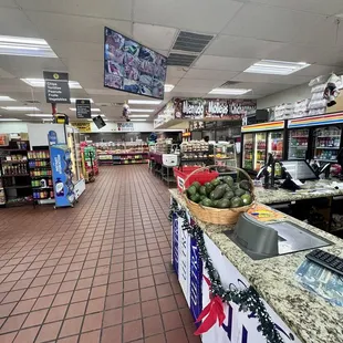 the interior of a grocery store
