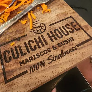 Guamuchilito roll, tostadas de camaron.