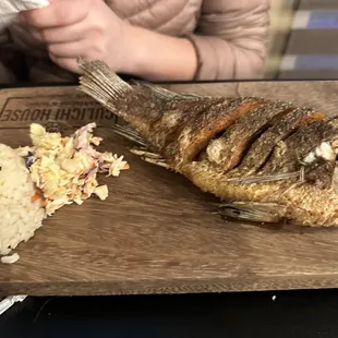 Well done fried fish very delicious, seasoned Sinaloan style