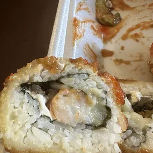 Undercooked chewy shrimp