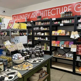a display of food items in a store