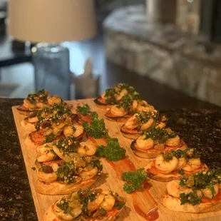 Tomato toast &amp; shrimp