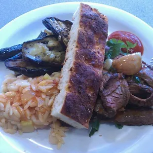Steak, Eggplant, and Pasta