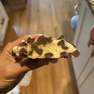 Inside of chocolate chip cookie!