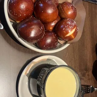 Soft Pretzels & Provolone Fondue