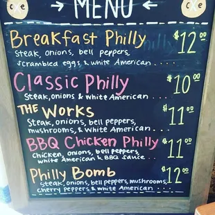 Farmers Market Menu