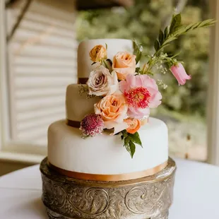 Gorgeous cake, customized to a family recipe, designed and decorated by C.E.!