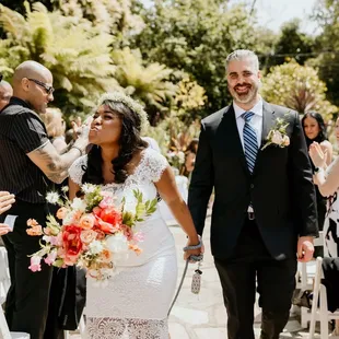 Example of my bouquet, crown, and husbands corsage by Samantha!