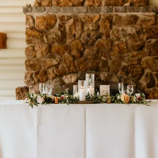 Head table for bride and groom