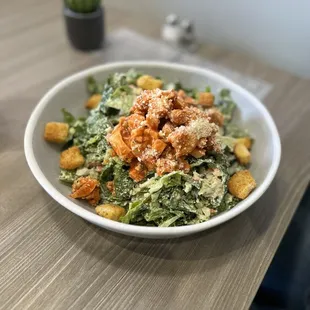 a bowl of food on a table