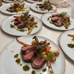 Grilled Rack of Lamb, Root veggies