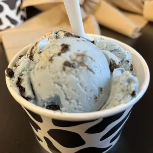 a cup of ice cream
