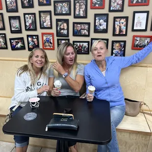 Three angels excited