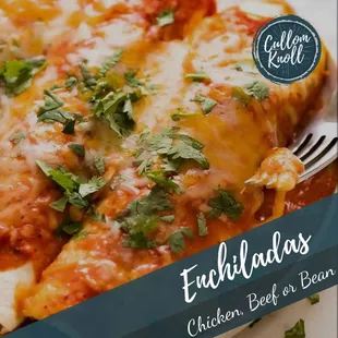 a plate of enchiladas