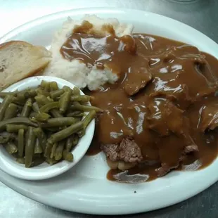 This is one of our delicious open faced roast beef lunch/dinners
